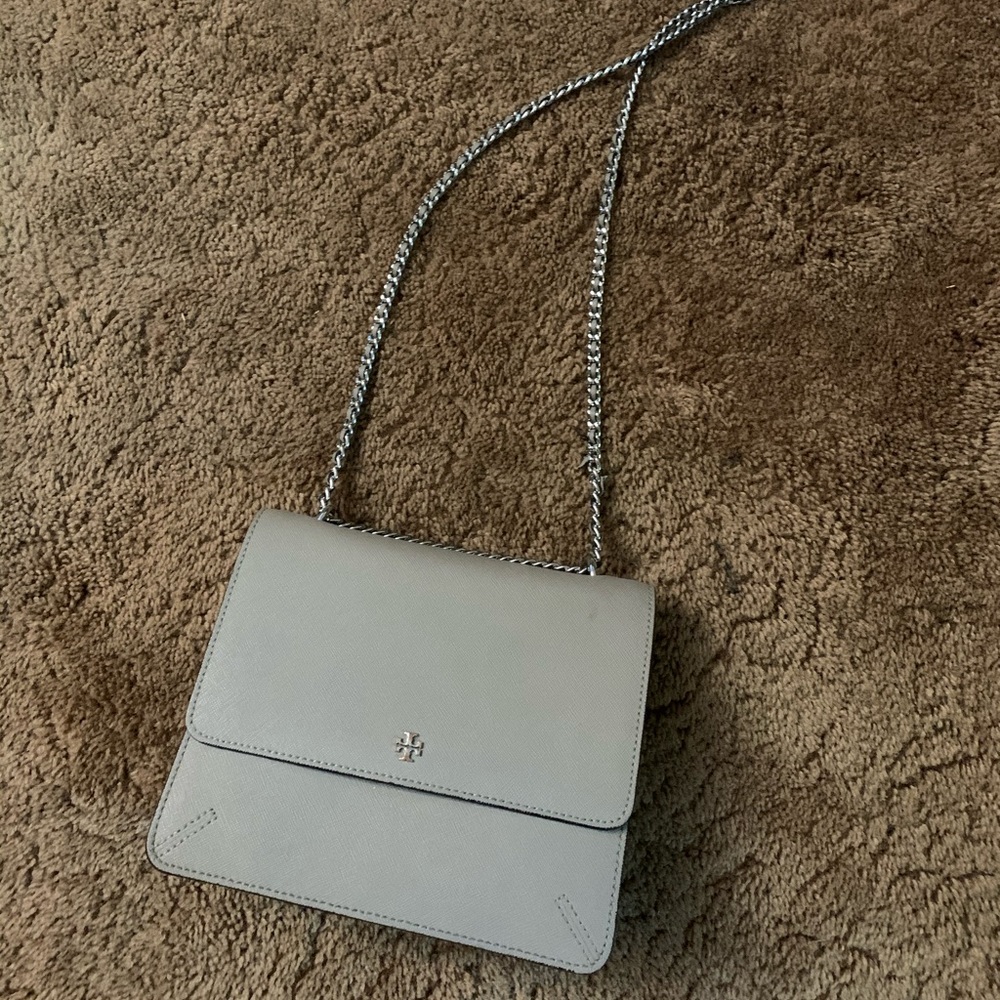 TORY BURCH TAUPE CHAIN BAG